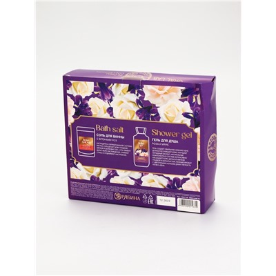 УЦЕНКА Набор гель для душа, 295 мл, роза и ирис; соль для ванны с бутонами роз, URAL LAB