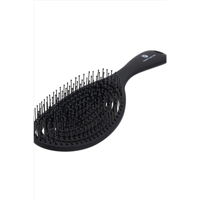Kristaller Расческа для волос продувная / Улитка 2193, нейлоновые штифты, 23 см, черный KRISTALLER, 1133523