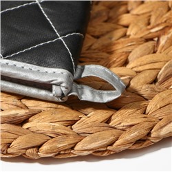 Набор прихваток «Профи», 2 шт., 41×17×2.5 см, цвет чёрный