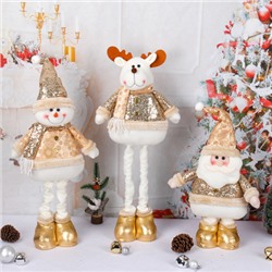 Новогоднее украшение Дед Мороз на телескопических ножках 40/70см / RE2022 /уп 36/