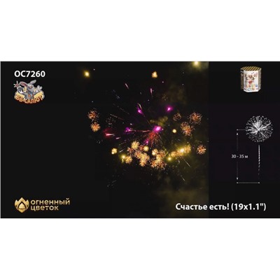 Фейерверк ОС7260 Счастье есть! (1,1" х 19)
