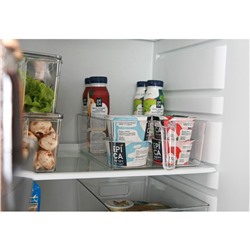 Контейнер для холодильника с крышкой и ручкой RICCO, пластик, 32×20.5×10 см, прозрачный