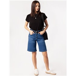 Футболка из облегченного хлопкового полотна с эластаном