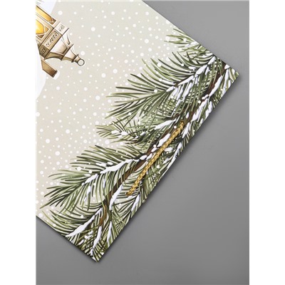 Пакет подарочный новогодний ламинированный, «Новогодний домик», 26×12×32 см