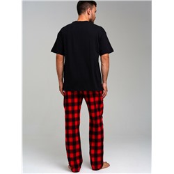 Комплект для мужчин: фуфайка (футболка) трикотажная, брюки текстильные