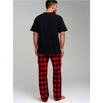 Комплект для мужчин: фуфайка (футболка) трикотажная, брюки текстильные