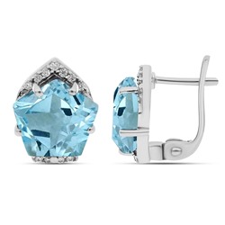 Серьги из серебра топаз, Диамонд