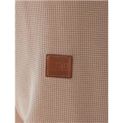 Поло из фактурного трикотажа с застежкой на пуговицы