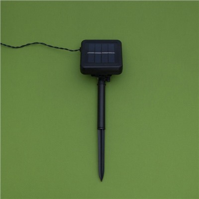 Гирлянда «Нить», 4.5 м, уличная, с насадками «Шарик», IP44, 30 LED, 2 режима, солнечная батарея, тёмная нить, свечение белое