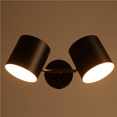 Бра «Азурит» 2хЕ27 40 Вт черный 11×12×36 см