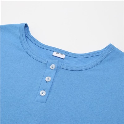 Пижама женская (лонгслив, брюки) MINAKU: Home collection, размер 42, голубая