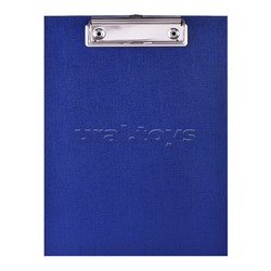 Клипборд A5 (180x240 мм) усиленный, толщина картона 2,5 мм, покрытие ПВХ 150 мкм, синий