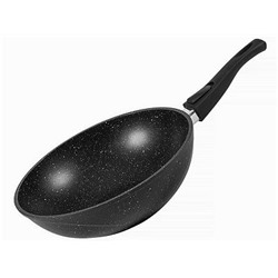 Сковорода ВОК 28см со съемной ручкой Гранит black арт.078802