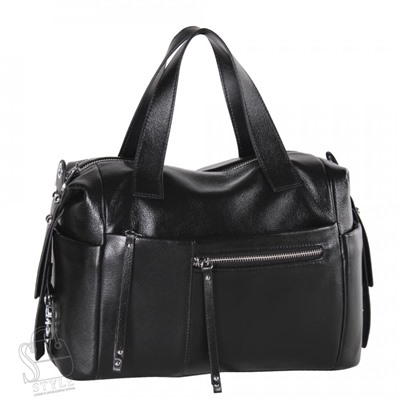 Сумка женская кожаная 6619VG black  Vitelli Grassi
