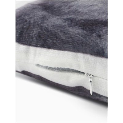 Подушка «Этель» Fluffy kitten, 40×33 см, 100% п/э, велюр