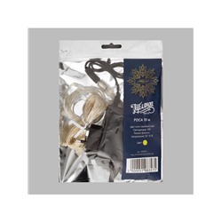 Гирлянда «Нить» 10 м роса, IP20, серебристая нить, 100 LED, свечение жёлтое, 12 В