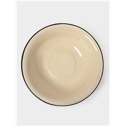 Таз эмалированный, 10 л, без декора, цвет слоновой кости