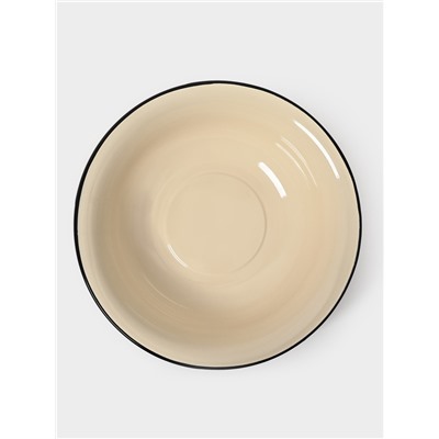 Таз эмалированный, 10 л, без декора, цвет слоновой кости