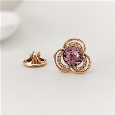 Брошь-значок с кристаллами Swarovski