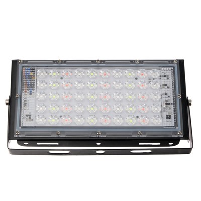 Прожектор светодиодный модульный, RGB+W, с пультом, 50Вт, IP65, 220В Черный