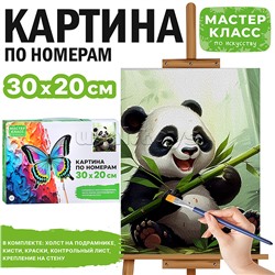 Набор для рисования "Картина по номерам 30х20 см. Весёлая пандочка"