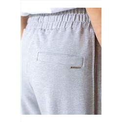 Брюки с лампасами и разрезами из эластичного футера двухнитки без начеса VILATTE, 1229910