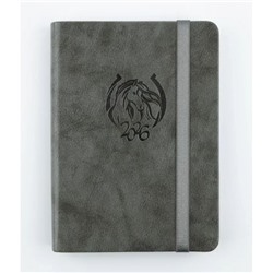 Ежедневник 2026 г. А6+ 352 стр. "ТОСКАНА" благородный серый, на резинке 310143 Alpha-Trend