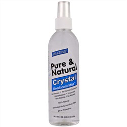 Thai Deodorant Stone, Чистый и натуральный дезодорант Crystal Deodorant Mist, без запаха, 240 мл (8 унций)