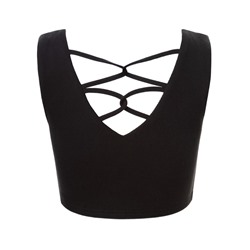 Топ с сеткой женский MINAKU: Casual Collection, чёрный, размер 40