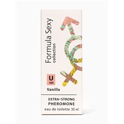 Туалетная вода женская с феромонами Formula Sexy collection Vanilla U109, 30 мл