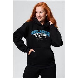 8518 Толстовка женская оверсайз (Черный_орландо)