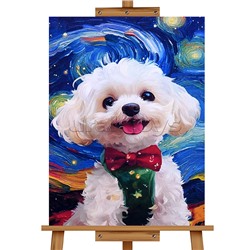 Набор для рисования "Картина по номерам 30х20 см. Щенок"