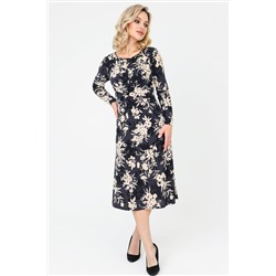 Платье женское  6094/04/Черно-белый, молочный