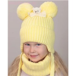 03-15-M Комплект для девочки (шапка+снуд) (50-52)