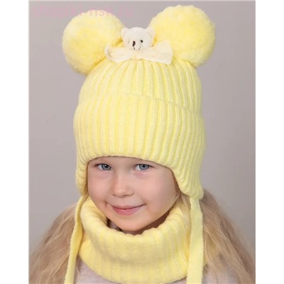 03-15-M Комплект для девочки (шапка+снуд) (50-52)