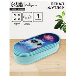 Пенал школьный, футляр, текстиль, 9.5×20.5×4.5 см «Совушка»