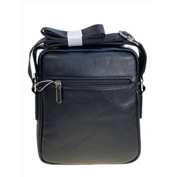 Сумка мужская из натуральной кожи, цвет черный