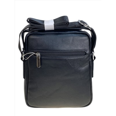 Сумка мужская из натуральной кожи, цвет черный