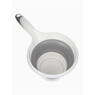 Ковш для купания детский, складной, 1 л, цв. белый/серый