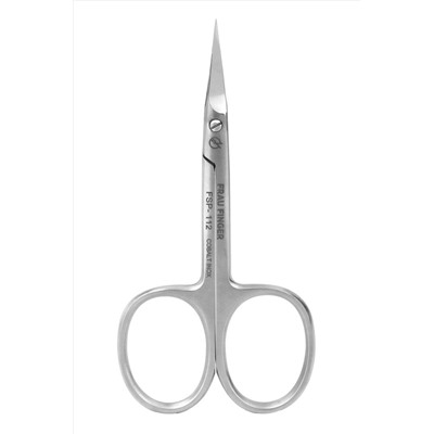 Frau Finger Ножницы маникюрные для кутикулы изогнутые / Professional FSP-112DP, матовые, ручная заточка, 9 см KRISTALLER, 1110650