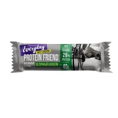 EVERYDAY PROTEIN FRIEND Батончик высокобелковый неглазирован. "Яблочный капкейк" п/п 40г