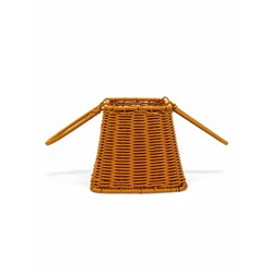 Корзина плетёная для хранения, 25×18×15 см, ручка h=14 см, коричневая