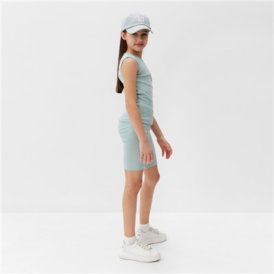 Комплект для девочки (майка и велосипедки) MINAKU, голубой, рост 98 см