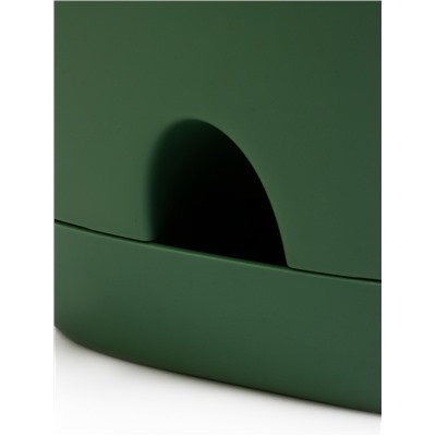 Горшок для цветов «Гранд», 15 л, d=29.5 см, h=31 см, пластиковый, с прикорневым поливом, зелёный