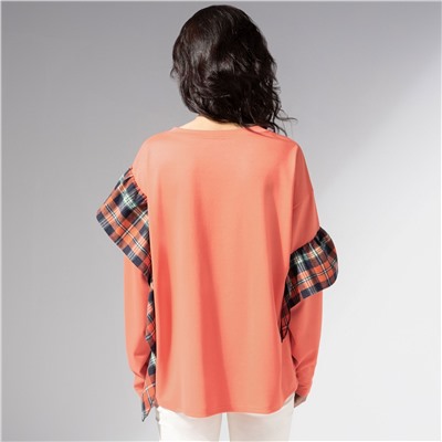 Лонгслив дизайнерский, Гардеробная магия (лососевый)