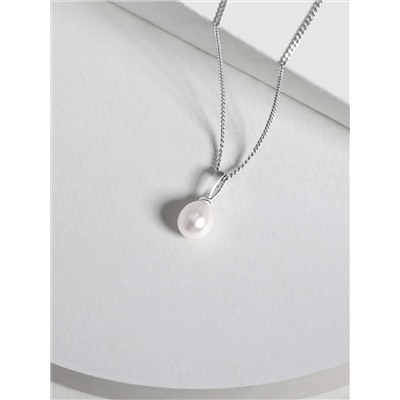 Подвеска из серебра с жемчугом родированная z3-11013