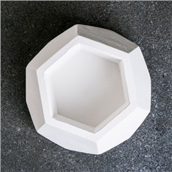 Фигурное кашпо для цветов «Улитка», 200 мл, 11.5×11.5×5.5 см, гипс, белое