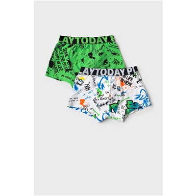 Трусы трикотажные для мальчиков - боксеры, 2 шт в комплекте PLAYTODAY, 1243497