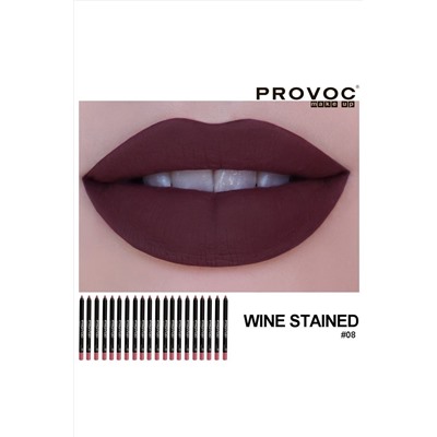 Provoc Полупермаментный гелевый карандаш для губ / 08 Wine Stained KRISTALLER, 1130439