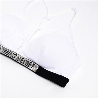 Комплект нижнего белья женский (топ, трусы), белый МИКС, размер 44-46